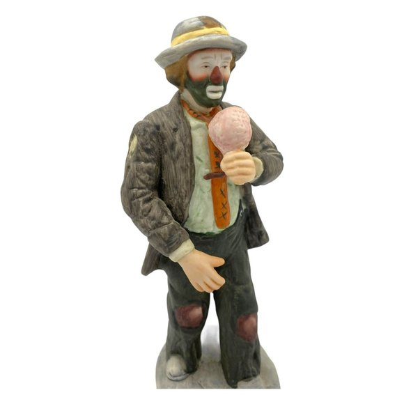 Vintage Emmett Kelly clown hobo cotton candy 8" figurine - Picture 5 of 7